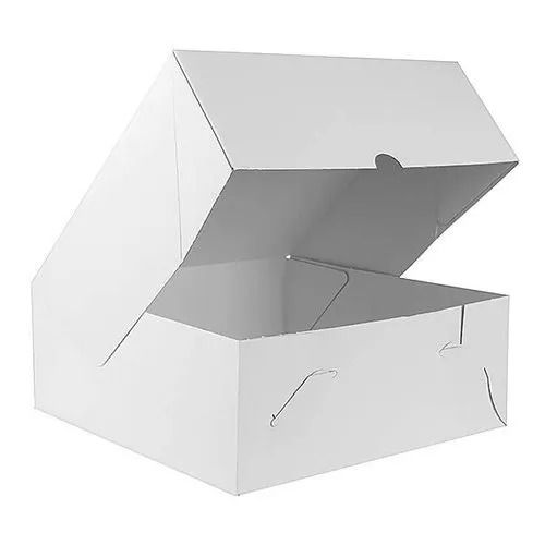  बायोडिग्रेडेबल 400GSM और 14X14X4.5 इंच 3 प्लाई नालीदार सफेद केक बॉक्स 
