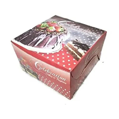 Customized Size and Design Square Shape Printed 3 Ply Corrugated Cake Box