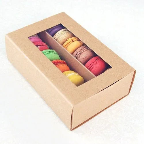 Food Grade and Modern Design 12 Macaroon Sleeve Packaging Window Box