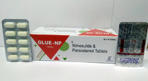 Glue-NP Nimesulide And Paracetamol Pain Reliever Tablet, 20x10 Blister