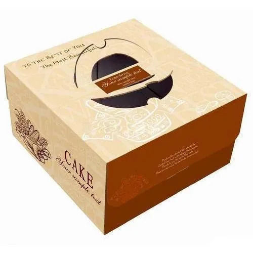 Moisture Proof 400GSM Multiple Sizes Square Shape Duplex Printed Cake Boxes