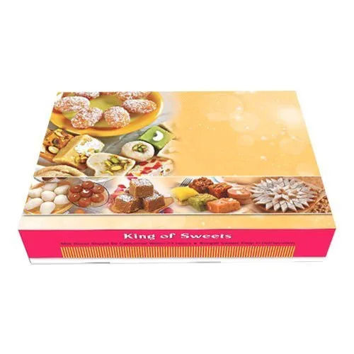 Moisture Proof 7X5X1.5Inch Rectangular Shape Duplex Printed Sweet Box Application: Industrial