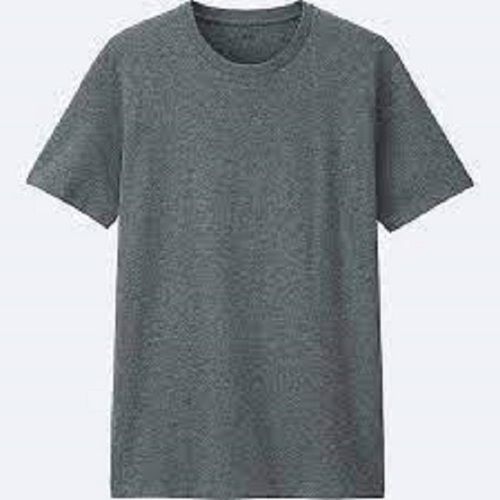 Plain Pattern Short Sleeve Pure Cotton Fabric Round Neck Men'S T-Shirts