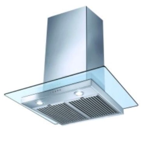 Rectangular Plain Wall Mounted Electric Glass And Stainless Steel Chimney 