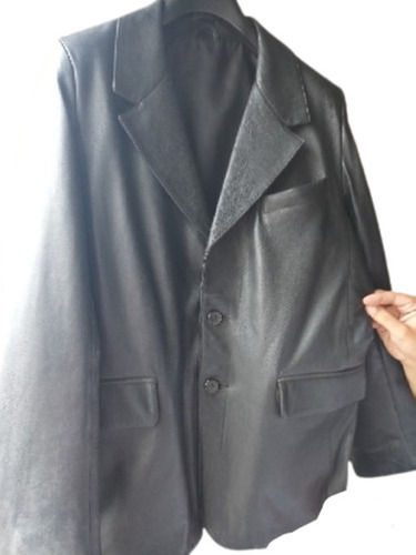 Black Skin-Friendly Plain Shiny Stylish Attractive Light Weight Leather Coat For Mens