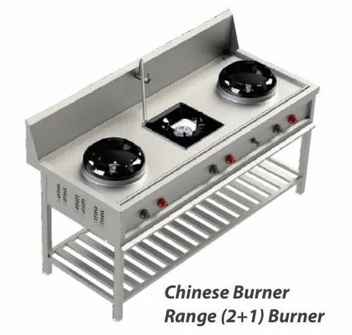 Stainless Steel 3 Burner Range For Hotel And Restaurant