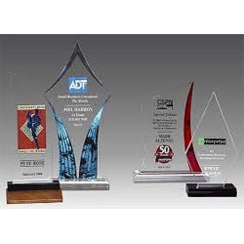 Winning Printed Glass Trophy For College, Office And School