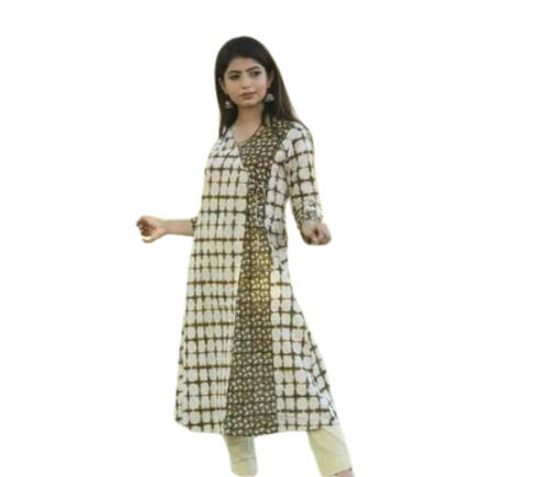 Green Skin Friendliness Elegant Look Breathable White Ladies Cotton Kurti  With Pink Leggings at Best Price in Jaipur