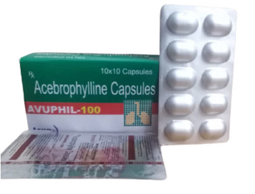 Avuphil-100 Acebrophyllin Capsules 100mg, 10*10 Capsules Strips Pack