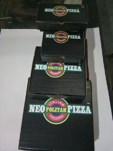 Transparent Disposable Printed Die Cut Single Wall 5 Ply Corrugated Paper Pizza Packaging Box