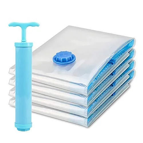 Multipurpose Transparant Flexible Plastic Vacuum Bags With Travel Pump