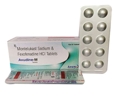 Colorless Rabizole Avudine-M Montelukast Sodium An Fexofenadine Hcl Tablets, 10*10 Tablets Strips Pack