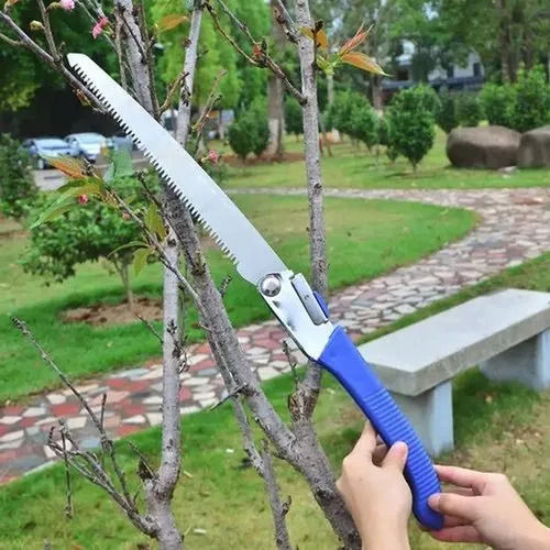 270 MM Chromium Steel Folding Garden Pruner Hand Saw With Non-Slip PVC Handle