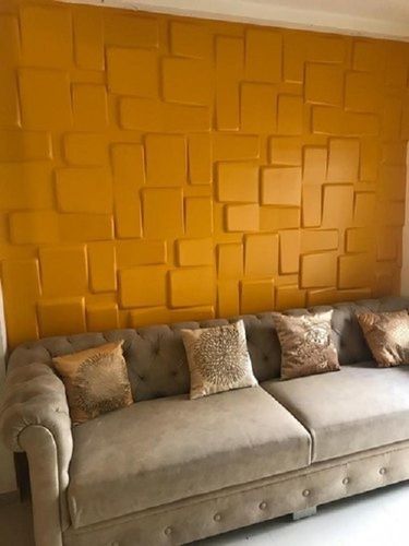 Fire Retardant And Yellow Wpc Material 3d Wall Panels With Anti Crack Properties