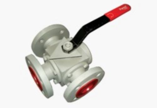 Stainless Steel Three Way Flanged End Valve