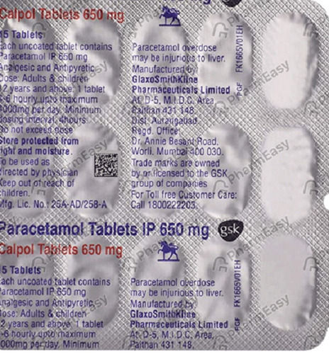 Purple Mefenamic Acid Fever Pain And Headache Relief Paracetamol Tablet ( 650 Mg)