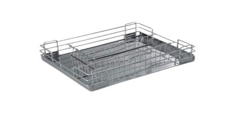 Plain Rectangular Durable Rustproof Stainless Steel Wire Storage Basket