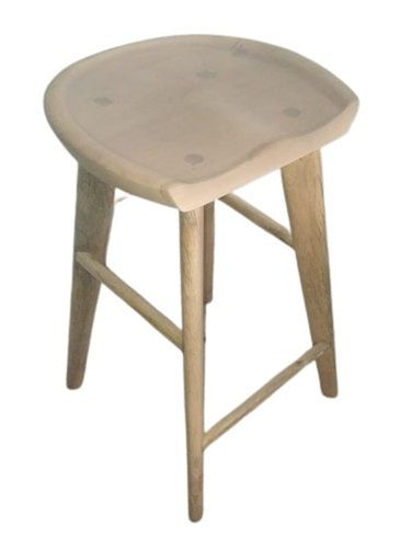 Portable Plain Polished Handmade Square Solid Wooden Stools For Residential Use