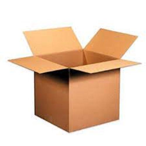 Plain Rectangular Brown Glossy Finish Corrugated Paper Box