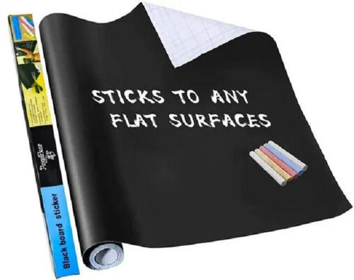 Self Adhesive Black Paper Chalk Board Sticker for Home, Office, School And Business Use