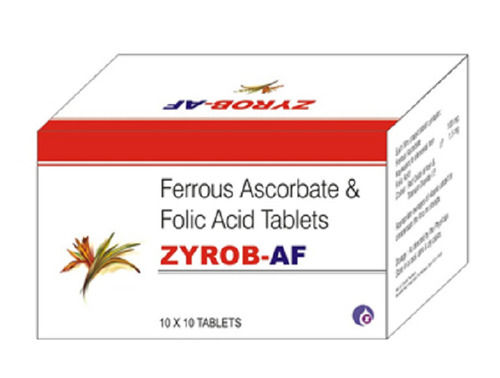 Zyrob-Af Ferrous Ascorbate And Folic Acid Tablet, 10X10 Blister Pack Application: Garden