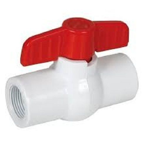 2 Inch White With Red Water Plastic Pvc Ball Valve