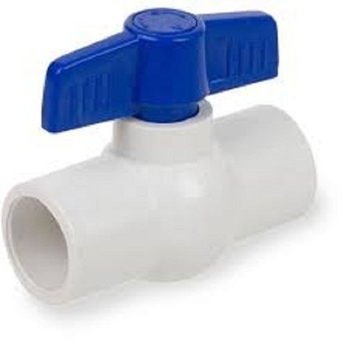 Eco Friendly White With Blue 1/2 Inch PVC Plastic Ball Valve