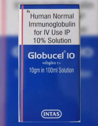 Globucel I0 Human Normal Immunoglobulin For IV Use IP 10% Solution 10gm in 100ml Solution