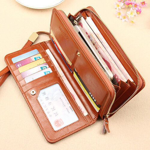 Women Small Money Purse Wallet Zip Around Leather Folding Coin Card Holder  Bag | eBay