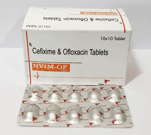 NVIM-OF Cefixime And Ofloxacin Antibiotic Tablet, 10x10 Alu Alu