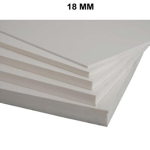 Rectangular Shape And White Color Plain Pvc Foam Board With 18 Mm Thick