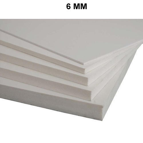 Liquid Rectangular Shape And White Color Plain Pvc Foam Board With 6 Mm Thick