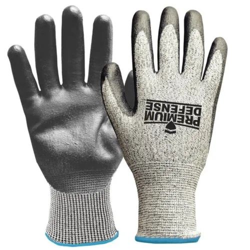 Grey Water And Cut Resistant Full Finger Large Hand Gloves