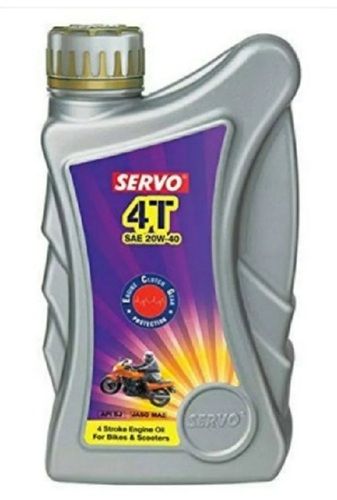 Brown 1 Liter 4T 20W-40 Api Sj Servo Bike 4 Stroke Scooters Engine Oil 