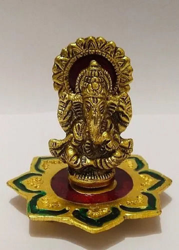 Brass Metal Lotus Ganesha