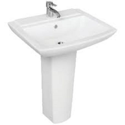 Ceramic Rectangle Shape White Wash Basin