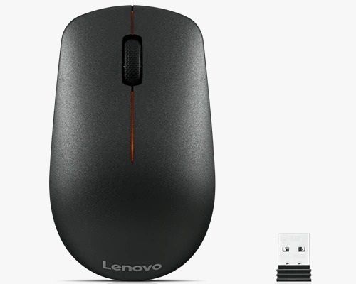 Black Lightweight Usb Optical Lenovo Wireless Mouse For Laptop And Computer