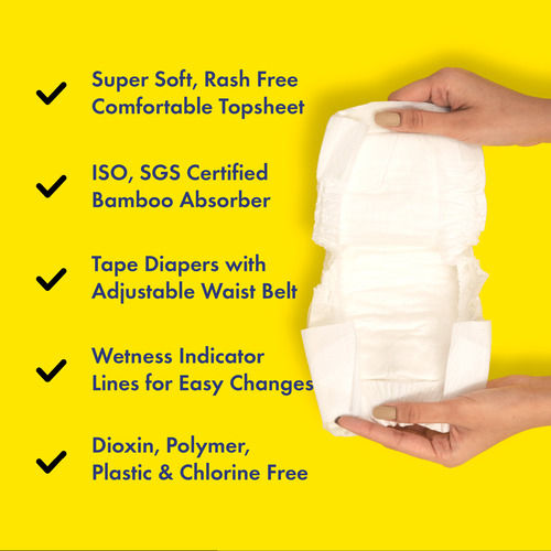 Heyday Pediatrician Approved Organic Soft Absorbent Baby Diapers, Size -Xl Application: Sewage Water Treatment System