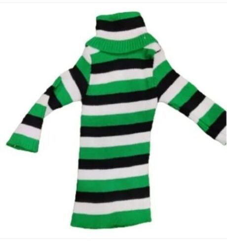 Plastic Multi Color Full Sleeves High Neck Casual Wear Kids Strips Printed Woolen Skivi Sweater