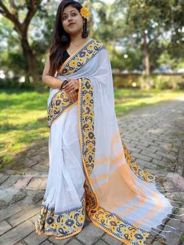 Cotton Border Daily Wear Saree, With Blouse Piece at Rs 200 in Guntur
