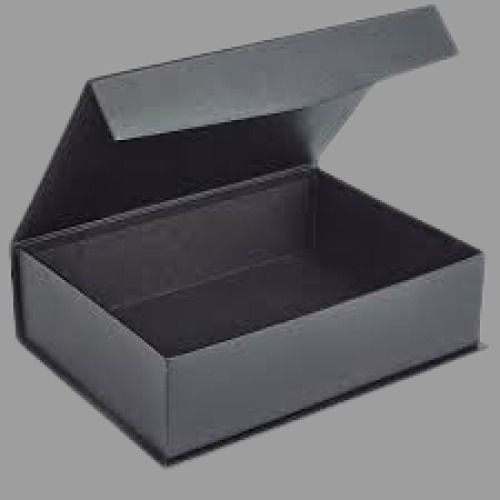 Rectangle Shape Plain Black Hard Cardboard Boxes For Packaging Item Purpose