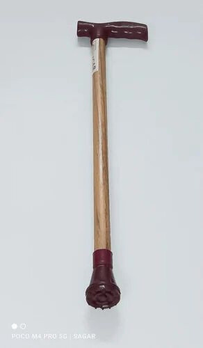 पीवीसी हैंडल और एल टाइप शेप और पाउडर कोटेड के साथ सागर वॉकिंग स्टिक