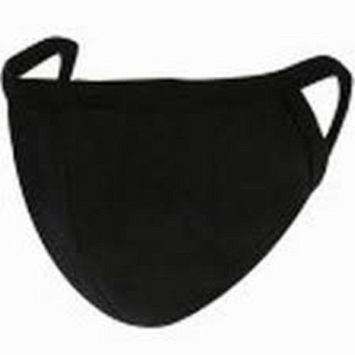 Waterproof Plain Black Cotton Anti Pollution Mask Lightweight And Comfortable To Wear