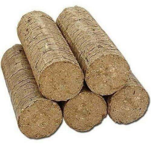 Biomass Briquettes - 100% Pure Wood, Brown Solid Briquettes | A Grade, Eco-Friendly, Supreme Quality, Biodegradable, 0.302% Sulphur, 18% Moisture, Store in Dry Place