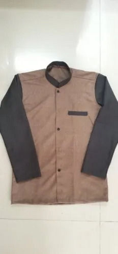 Coffee Color Full Sleeve Housekeeping Staff Uniform