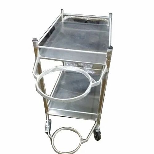 Dressing Trolley - Mild Steel, Polished Ivory Finish | Durable, Corrosion Resistant, Ideal for Hospital Use