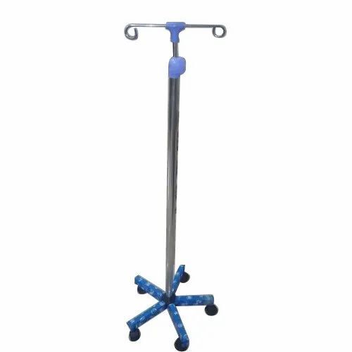 I V And Saline Stand For Hospital Usage With 5 No. Of Wheels And 137-240 Cm Height