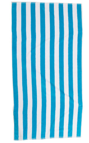 Lightweight Skin Friendly Moisture Proof Pure Cotton Striped Beach Towel 