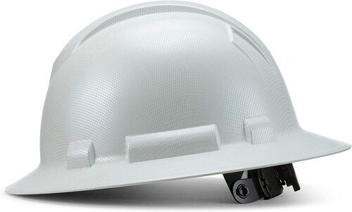 Lightweight White Abs Plastic Construction Open Face Safety Helmet