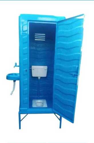 Single Flush Valve Type 6 X 3 Feet Blue Frp Portable Toilet